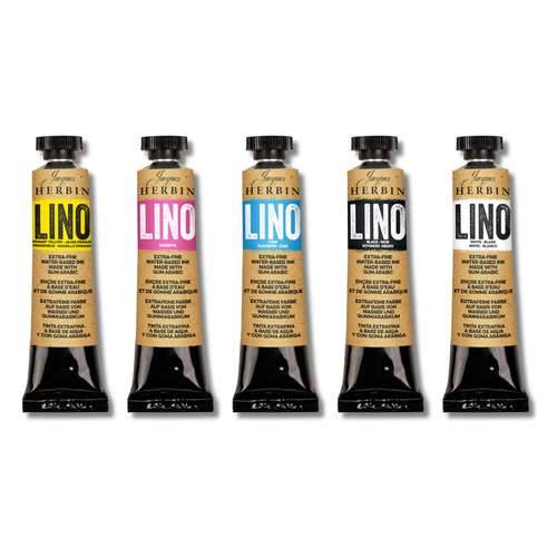 Jacques HERBIN | LINO PRINT INKS set — 5 x 35 ml 