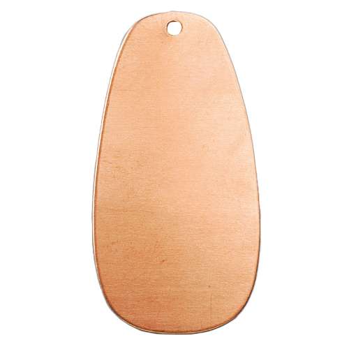 ABIG | Koperen hanger ○ voor emaille — langvormig & afgerond 