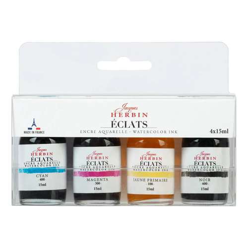 Jacques HERBIN | ÉCLATS aquarelinkt — 4-set 