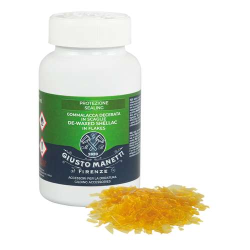 GIUSTO MANETTI | Dewaxed Water-Based Shellac Flakes — 125 g bag 